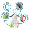 KIDS PREFERRED Carter's Cow On-The-Go Activity Toy, Clip On Plush Baby Teether Toy for Infants & Newborns with Crinkle Feet & Jingle Sounds