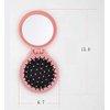 Aeyistry 2 Pcs Round Travel Hair Brush Mini Hair Comb with Make up Mirror Portable Folding Hair Brush for Travel(Pink,Blue)