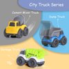 iPlay, iLearn 6PCS Friction Cars Toy Toddlers 1-3, Small Push Go Truck Kids Age 2-4, Mini Construction Vehicle Dump Garbage Fire Truck, Birthday Gifts Stocking Stuffer Cake Topper 12 18 Month Boy Girl
