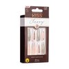 KISS Classy Press On Nails, Nail glue included, 'Sophisticated', Silver, Extra-Long Size, Coffin Shape, Includes 30 Nails, 2g glue, 1 Manicure Stick, 1 Mini File