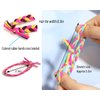 Braided Hair Scrunchies Elastic Ties 50pcs Hair Ropes Rubber Bands Ponytail Holders Hair Accessories (Mixed Colors)