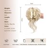 CINHOO Curly Messy Bun Hair Piece for Updos with Claw Clip Hair Extensionsm Brown Mix White Bun Clips for Hair,Long Beard Clip Claw in Bun Hair Pieces for Women Daily Use(27/613)