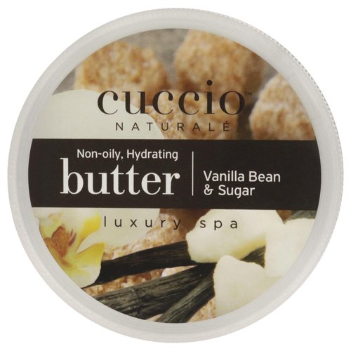 Cuccio Naturalé Butter Blend Vanilla Bean & Sugar - Non-Greasy Lotion for Hand, Body & Feet - Comforting/De-stressing - Paraben/Cruelty Free, Natural Ingredients & Plant Based Preservatives, White, 8 Fl Oz (Pack of 1)