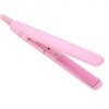 Mini Curling Iron Mini Hair Straightener and Curler 2 in 1 Portable Travel Hair Straightener for Short Hair Hair Styling Tools (Pink)