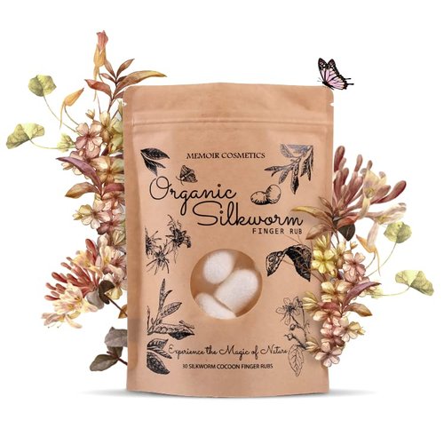 Memoir Organic Silkworm Finger Rub - Facial Cleanser, Blackhead &amp; Acne Scar Removal, Anti-Aging, ...