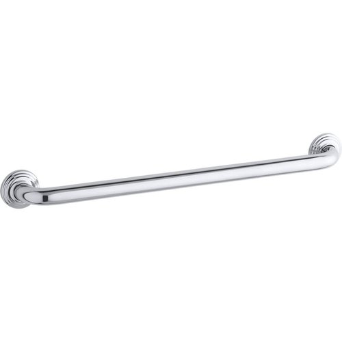 Kohler K-10542-S Traditional 24 Inch Bathroom Grab Bar Polished Stainless Steel