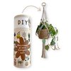SITOS - Macrame DIY Kit - Make your own Plant Hanger with easy to follow Instruction manual for Adult Beginners - Includes Cotton Cord, S hook, Wooden ring, Measuring Tape and Instruction booklet