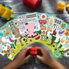 36 PCS Farm Animal Stickers Sheets, Make-a-face Sticker, Make Your Own Stickers for Kids Farm Themed Party Favors Supplies Craft Birthday Gift for Girls Boys