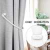 Nieffeiy Magnetic Curtain Tiebacks 2Pack Outdoor Curtain Tie Backs Rope Decorative Magnetic Curtain Holders for Drapes Window Treatment Holdbacks, White