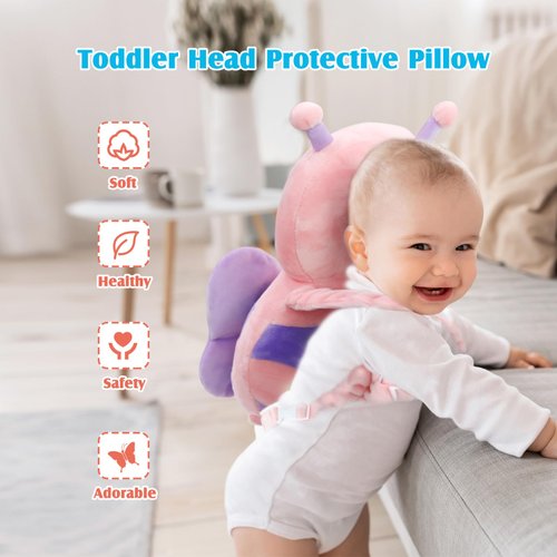 KELLODY Baby Head Protector Cushion Toddler Backpack, Baby Safety Products for Toddler Baby Head Protection for Crawling & Walking