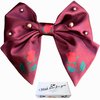 VIADALINNO Hair Clip Bow in a Box Pearls Roses for Women and Girls Silky Cute Coquette Teen Babygirl Little Barrette Hairbows Belle Cinderella Child Giftable Accessories Outfit (1, Reddish Brown)