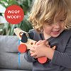 Mentari Toys - Puppy on Wheels - Walk-A-Long Wooden Dog Pull Toy for Toddlers - Natural Wood Toy with Pull Chord, 4 Wheels, Rotating Ears - Enhances Motor Skills - Fosters Imaginative Play - Age 18M+