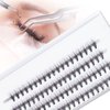 Individual Lashes PAFUWEI 80 Pieces Individual Cluster Lashes, 20D Eyelash Extensions, Lash Ribbons Cluster False Lashes C Curl 0.07mm Thickness Length 9mm
