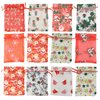 Stratalife 22PCS Christmas Organza Gift Bags 5X7 with Drawstring Mixed Pattern Snowflake Jewelry Drawstring Bags Candy Party Favor Pouches Bags