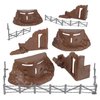 BMC Classic Marx Axis Ambush - 14pc Brown Plastic Army Men Playset Accessories