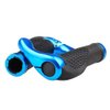 WIROJ BlueSunshine The Comfiest Ergonomic Bicycle Handlebar Rubber Grips with Anti-Slip Contoured Design and Aluminum Alloy Inner Ring Clamps (Blue)