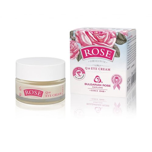 Rose Bulgarian Eye Cream with Natural Oil for Dark Spots and Puffiness, Under Eye Cream for Wrink...