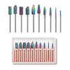 10pcs Nail Drill Bits Set, IAGBIBU Electric Nail Drill Kit Tungsten Carbide Nail Drill Bits for Acrylic Poly Nail Gel Polish, 3/32 inch Professional Nail Bits Manicure Pedicure Remover Home Salon Use