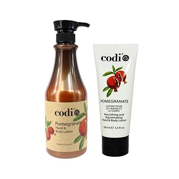 Codi Pomegranate Hand & Body Lotion Duo 3.3 oz + 25 oz