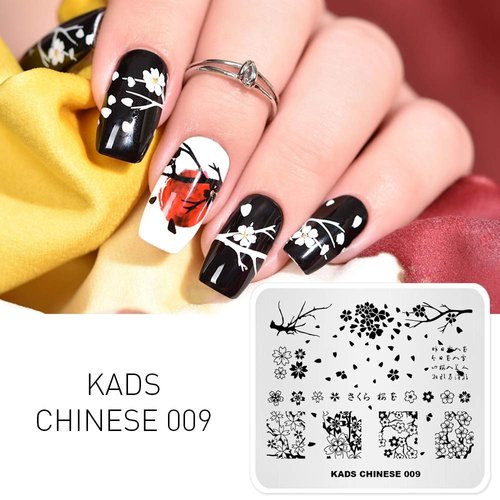 KADS Nail Art Stamping Plate Blum Flower Pattern Chinese Stye Image Plate Template for DIY Nail Art Design(CN009)