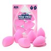 AOA STUDIO Collection MiNi Makeup Sponge Set Blender Latex Free and High-definition of 6 For Powder Cream Liquid, Super Soft Wonder Beauty Cosmetic 3 Tear Drop + Beveled Shape (Pink)