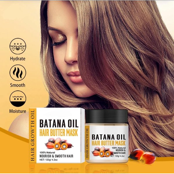 100% Batana Oil from Honduras as Hair Mask, Scalp Treatment for Growth & Anti-Hair Loss: Repairs Damaged Hair & Skin - 4.2 oz (120g)
