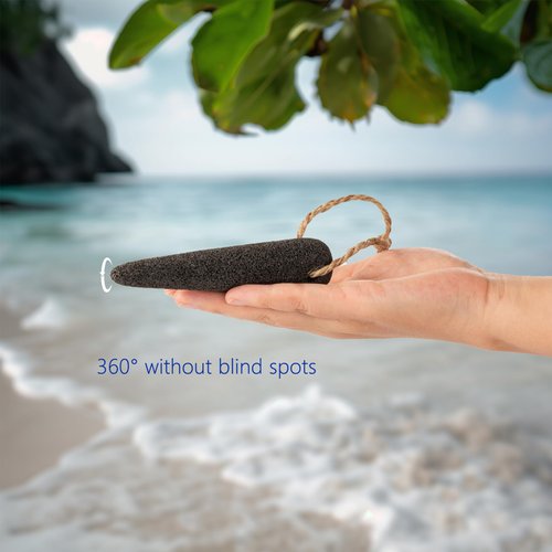 CopesFuda Natural Volcanic Pumice Stone for Feet & Hands. Foot Scrubber for Dead Skin Remover & Deep Cleansing, Cone Shape Stone for Hard-to-Reach Areas Corn Removal, 2 Pieces with Bamboo Charcoal