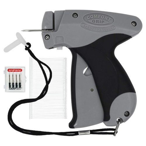 AMRAM Clothing Tagging Gun, Comfort Grip Model, Price Tag Attacher, Kit Includes Gray Standard Tagger, 1,250 2-in Barbs, 5 Needles; for Manufacturers, Retail, Boutiques, Consignment, Yard Sales