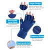 Luguiic Finger Arthritis Compression Ice Glove for Women and Men, Adjustable Wrist Strap Hand Wrist Ice Pack Pain Relief for Arthritis, Carpal Tunnel, Tendinitis Cold&Heat Therapy M Blue Pack of ONE