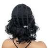 Wiginway Short Layered Shaggy Wavy Wigs Black Full Synthetic Wigs Daily for Women