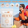 MXCZBSM Vitamin D3 K2 Supplement Softgel, Vitamin D3 K2 Softgel with 10000 IU Supports Immune, Heart, Teeth & Bone Health, Free of GMO, Gluten, Soy