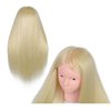 PERFEHAIR 22" Makeup Mannequin Head with 70% Real Hair, Cosmetology Manikin Doll Head for Girls Practice Face Painting, Hair Styling, Braiding, Blonde