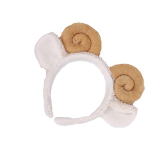 PRETYZOOM Spiral Hair Ties, Plush Goat Headbands: Sheep Horn Ear Cartoons, Hair Styling Party Fav...