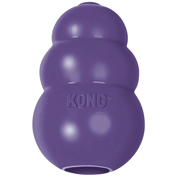 KONG Senior - Dog Toy with Gentle, Natural Rubber - Durable Dog Toy for Older Dogs - Use Treats with Stuffable Chew Toy - Treat Toy for Chewing & Fetching - for Small Dogs