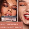 WYBLZPXZ 12 Colors Naked Nude Colors Eyeshadow Palette,Matte Blendable Shimmer Eyeshadow Pallete Natural Smooth Texture Pigmented Long Lasting Waterproof Smokey Eye Shadow Palette Makeup(Matte)