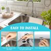 Xiboya textile 2 Pieces 2" Kitchen Sink Hole Cover Faucet Hole Cover Kitchen Sink Tap Hole Plate Stopper Cover Blanking Metal Plug for Sink Faucet Hole Leakage Prevention (Black)