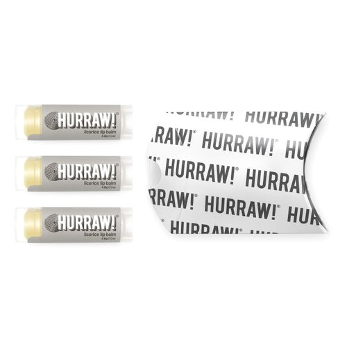 Hurraw! Licorice Lip Balm, 3 Pack: Organic, Certified Vegan, Cruelty and Gluten Free. Non-GMO, 100% Natural Ingredients. Bee, Shea, Soy and Palm Free. Made in USA