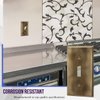 ENERLITES Toggle Light Switch Metal Wall Plate, Stainless Steel Switch Cover, Corrosion Resistant, Standard Size 1-Gang 4.50" x 2.76", Stainless Steel 201, 7711-AB-5PCS, Antique Brass, 5 pack