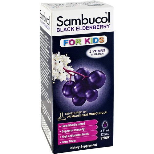 Sambucol Black Elderberry Syrup for Kids - Kids Elderberry Syrup, Added Vitamin C, Black Elderber...
