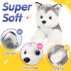BSTAOFY 12'' Husky Stuffed Animal Realistic Puppy Dog Soft Plush Toys Adorable Birthday Valentines Christmas Festivals Gifts for Kids Toddlers Boys Girls