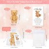 Zhanmai Set of 12 Mini Plush Smile Bears Gift Little Pocket Bear Inspirational Bear Hug Gift Card Organza Bags for Valentine's Day Class Baby Shower Birthday Graduation Party Favors