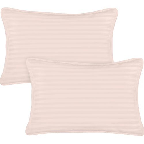 Utopia Bedding Toddler Pillow (Baby Pink, 2 Pack), 13x18 Toddler Pillows for Sleeping, Soft and Breathable Cotton Blend Shell, Polyester Filling, Small Kids Pillow Perfect for Toddler Bed and Travel