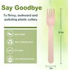 YANPROG Wooden Forks Disposable 6.3" Compostable Forks 100 Pcs Biodegradable Forks, Natural Birch Eco-Friendly Suitable for Parties,Camping,Weddings&Dinner Events