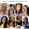 XTREND Hairbands, Wide Headbands For Women - Non Slip Fashion Stretch Headband, Boho Head Bands Women's Hair Thin Cloth Headbands Turban, Workout Hairband, Girls Headband, 6 Packs - Black