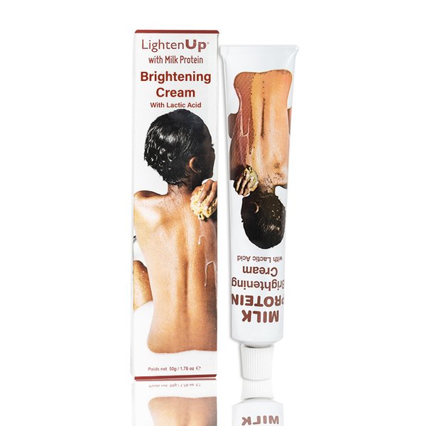 LightenUp, Lactic Acid Cream - 1.7 Fl oz / 50 ml - Skin Brightening Cream, AHA Cream, Helps Even Skin Tone – with Vitamin C & Shea Butter