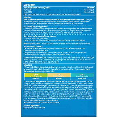 Nicotine Patches to Help Quit Smoking, Stop Smoking - Delivered Over 24 Hours Nicotine Transdermal System to Stop Smoking Aids That Work (Stop Smoking 21mg [Step 1])