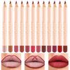 Layhou 12 Colors Matte Lipstick Long-lasting Lip Liner Pen Set Waterproof Non-stick Lip Liner Pencil 1.2g*12 Easy to Apply