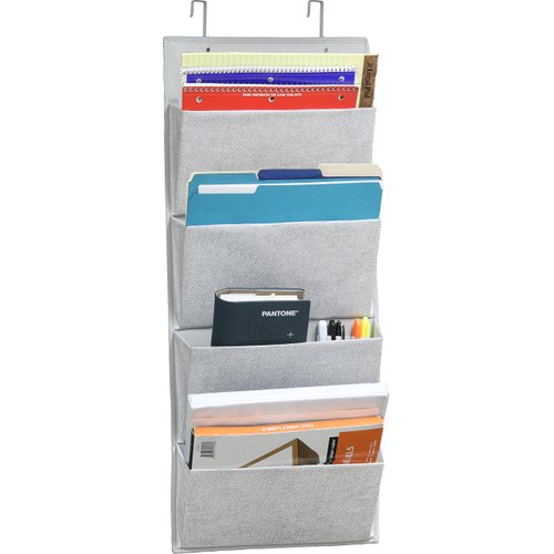 4 Pockets - Wall Mount/Over Door Office Supplies File Document Organizer Holder