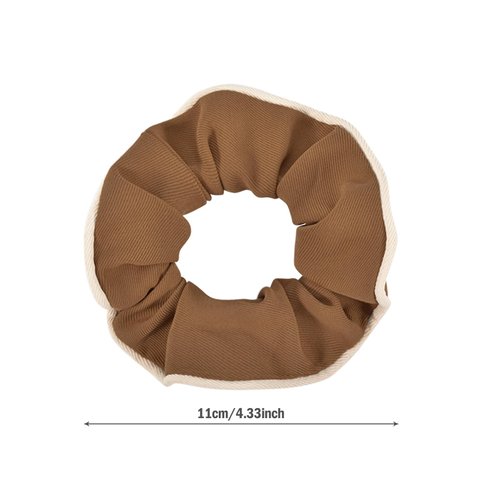 Yonchic 3-Piece Retro Fabric Elastic Hair Ties, Casual Elegant Style Scrunchies Girls Ponytail Holders, Multicolor Fashion Rubber Bands Hair Accessories No Damage for Women