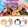 YOFUN Paint Your Own Wooden Magnet - Wood Painting Craft Kit and Art Set for Kids, Art and Craft Supplies Party Favors for Boys Girls Age 4 5 6 7 8, Easter Crafts & Basket Stuffers